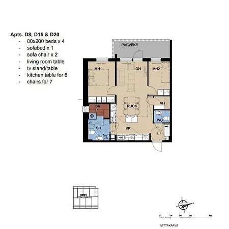 Compact 2bdr With Private Sauna * Rovaniemi